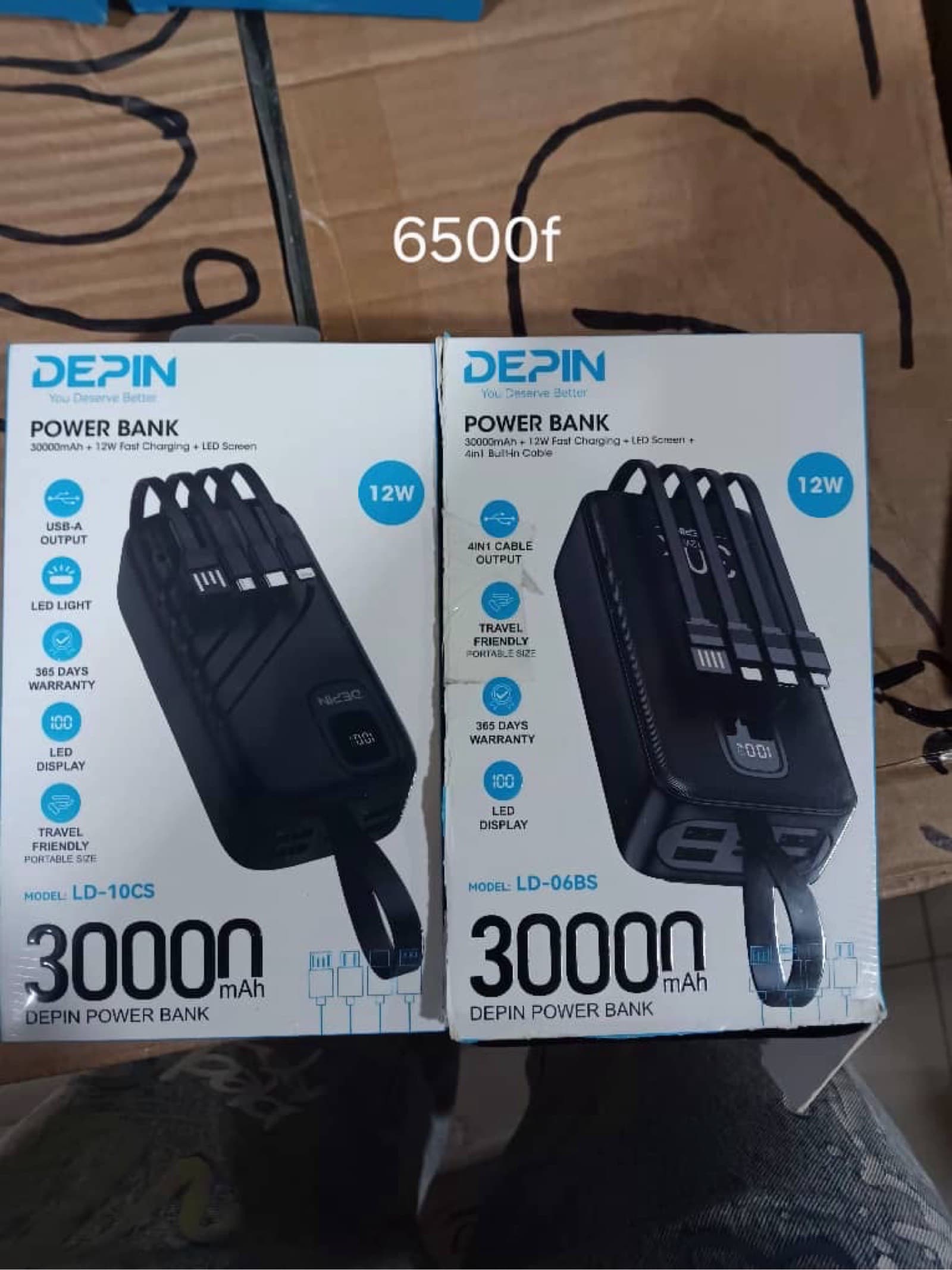 This is a DEPIN portable power bank, designed for charging phones and other small devices while on the go.