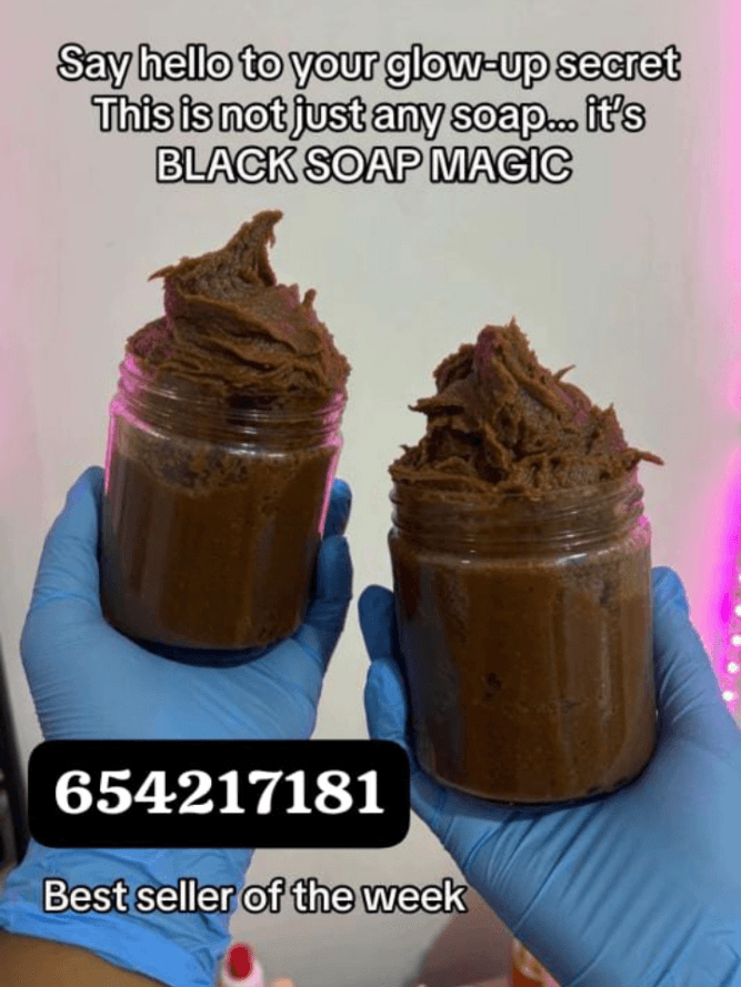 Lightening black soap