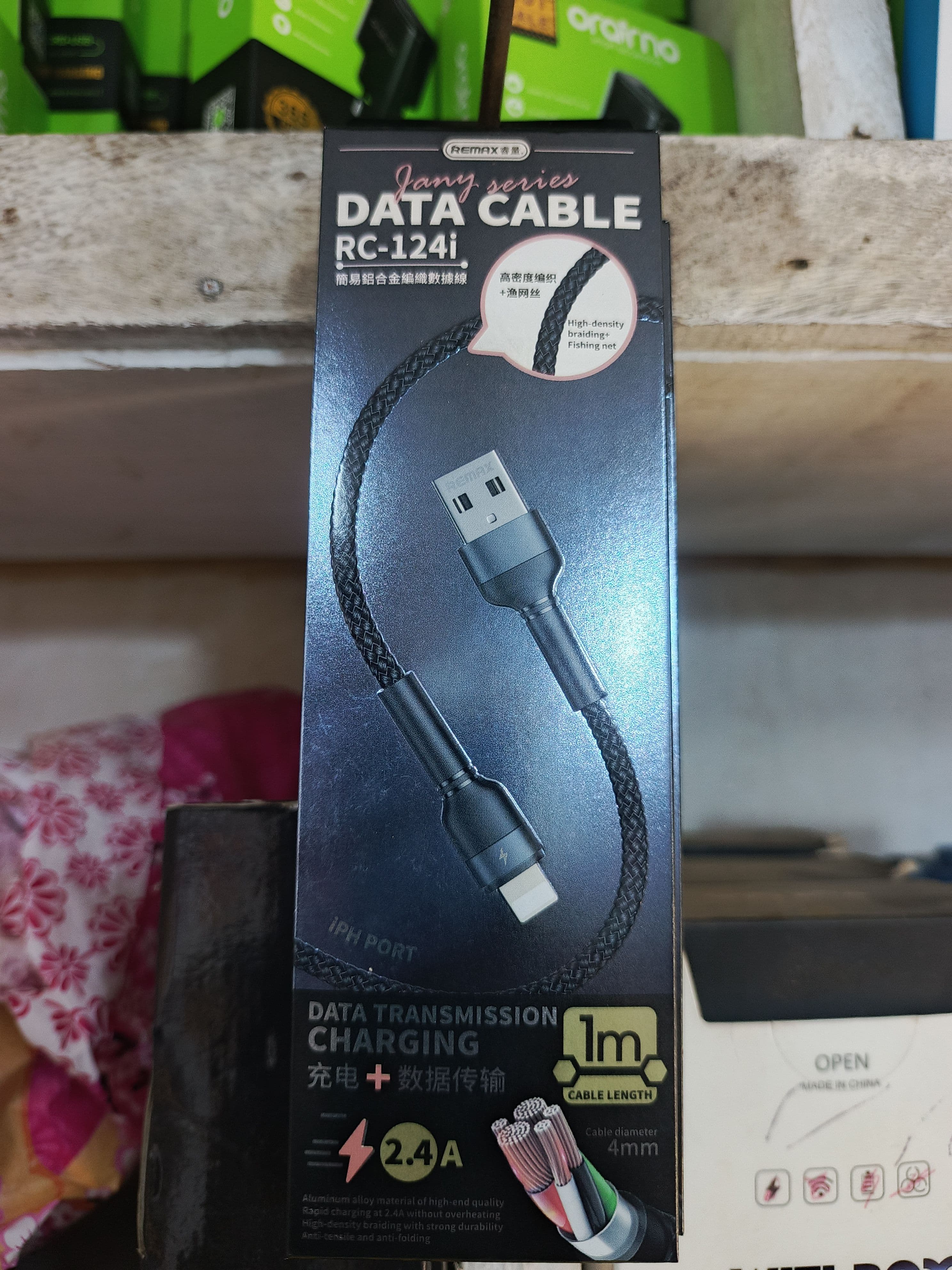 Remax USB iPhone cable braided fast charging