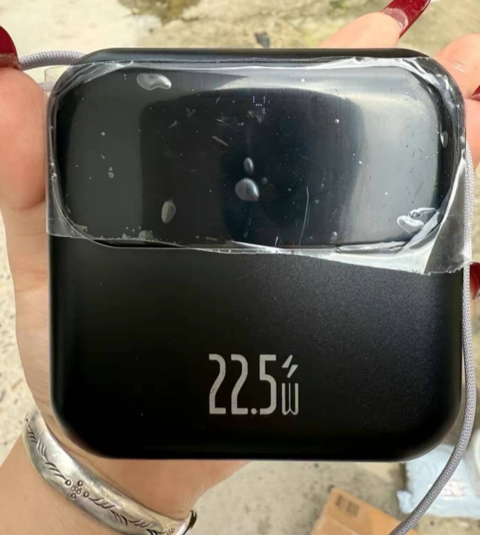 20000mAh Hoco fast charging compact Powerbank with Inbuilt cables