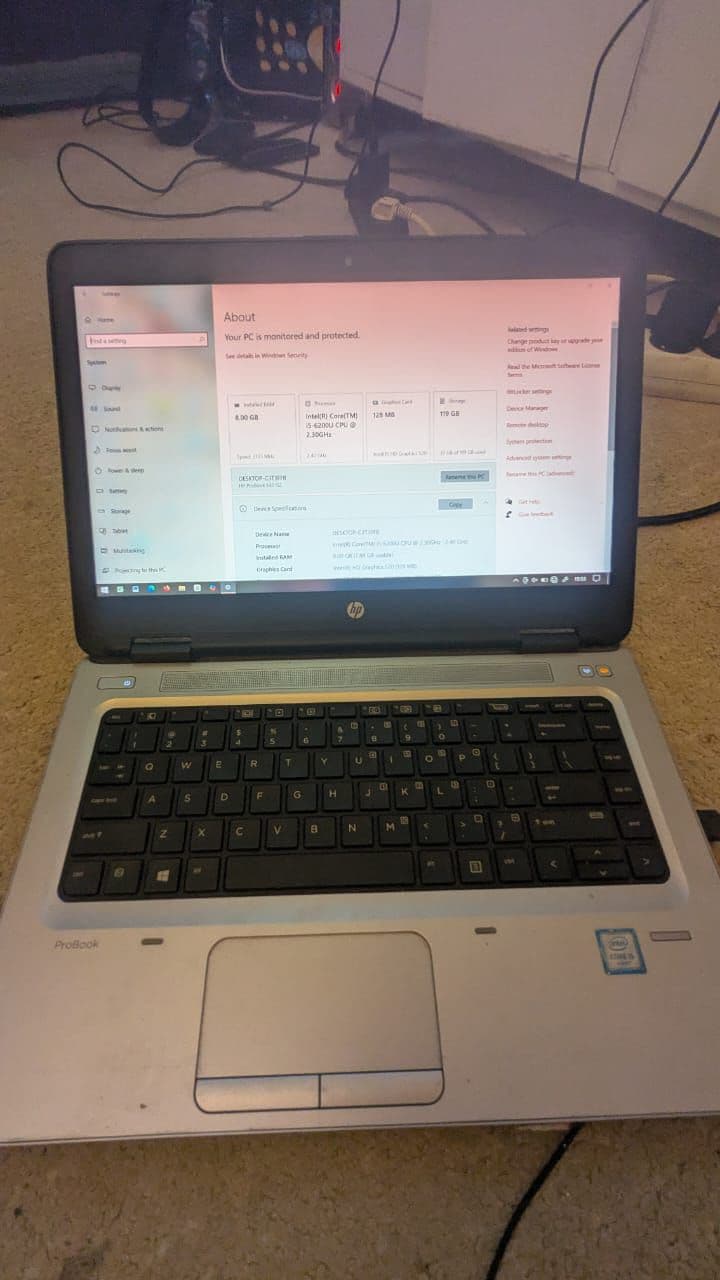 *Desktop Name: DESKTOP-C3T3FFB*
*Processor: Intel Core i5, 2.40 GHz*
*Installed RAM: 8.00 GB*
*Storage: 119 GB SSD*
*Condition: Fairly used