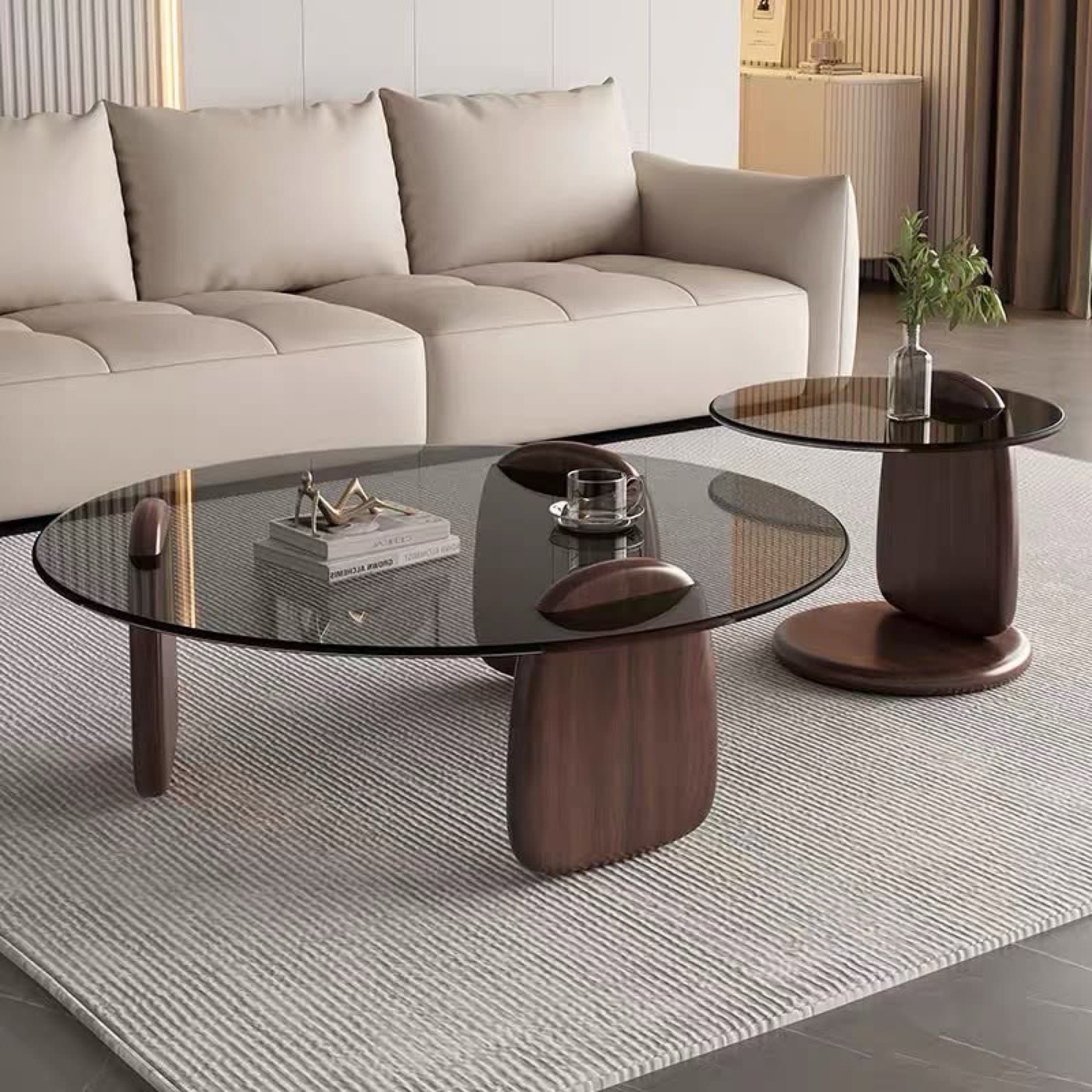 Glass centre table