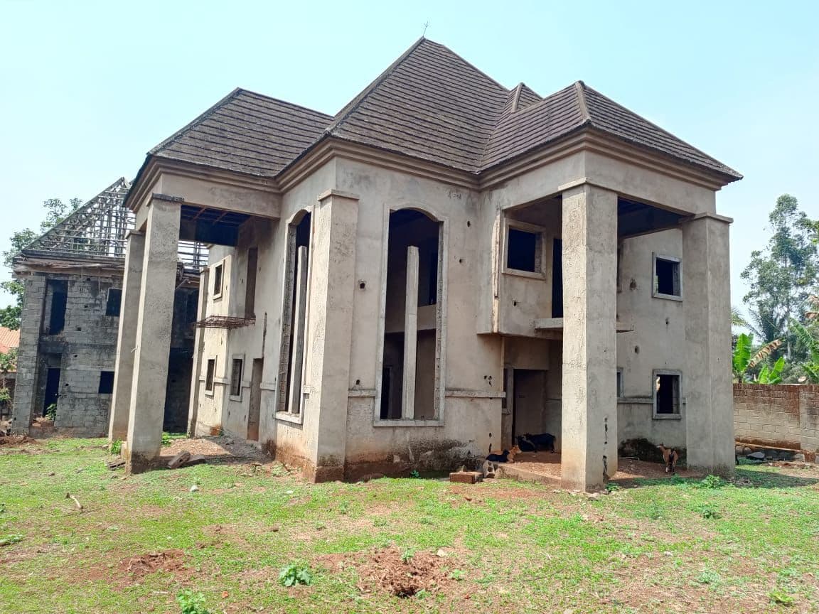 An uncompleted duplex for sale at mile 7 Mankon Bamenda